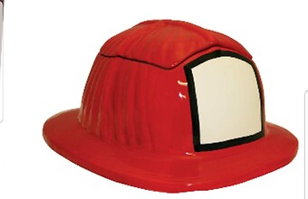 Fire Man Helmet Cookie Jar