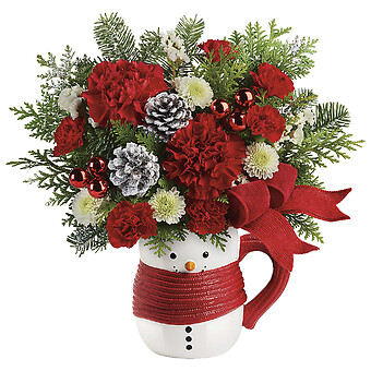 Send a Hug® Snowman Mug Bouquet 