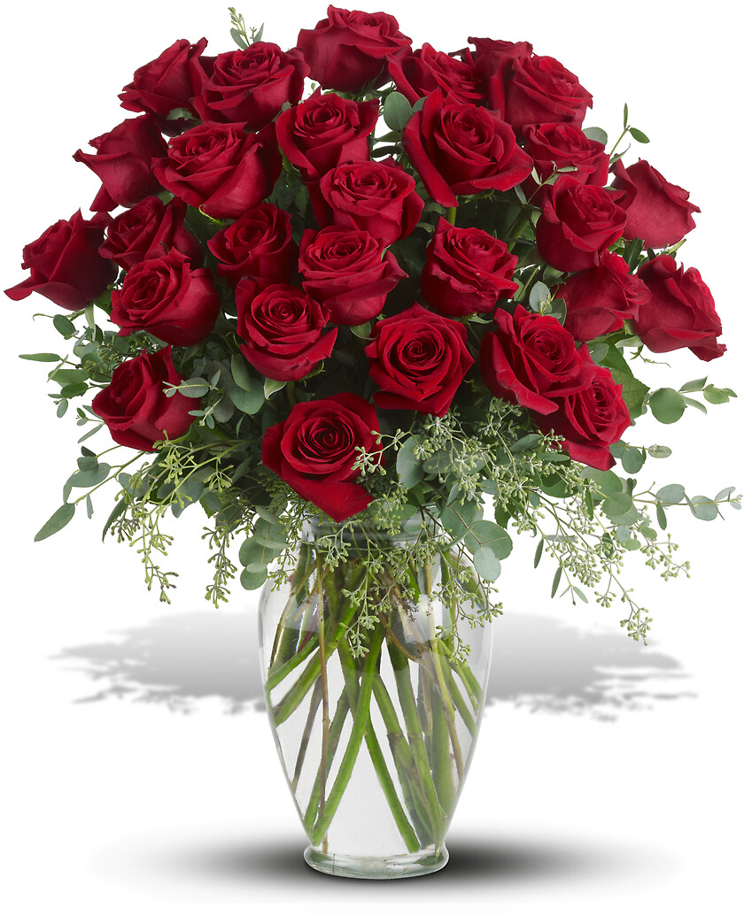 Forever Beloved 30 Long Stemmed Red Roses arranged by a florist in